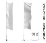 realistic mockup of banner flag | Shutterstock .eps vector #1818696866