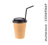 paper coffee cup isolated on... | Shutterstock . vector #1334690669