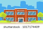 building high school of the... | Shutterstock .eps vector #1017174409