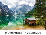 Perfectly located boathouse at Pragser Wildsee, South Tyrol, Italy