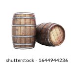 wooden barrels for wine or... | Shutterstock . vector #1644944236