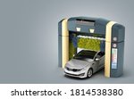 automatic car wash presentation ... | Shutterstock . vector #1814538380