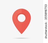 map marker icon in vector  red... | Shutterstock .eps vector #355898753