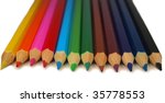 colored crayons background | Shutterstock . vector #35778553