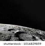 Moon Surface. Realistic 3d...