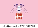 podcast cover art design.... | Shutterstock .eps vector #1721884720