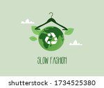 slow fashion concept. earth... | Shutterstock .eps vector #1734525380