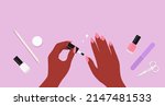 manicure background. nail... | Shutterstock .eps vector #2147481533