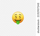 money emoji. dollar sign. face... | Shutterstock .eps vector #2152937243