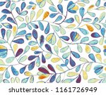 Seamless Pattern With Leaves ...