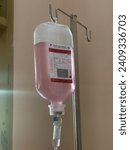 Small photo of BLITAR,07-01-2024.Ringer lactate infus intravena this medicinal liquid is given to dehydrated sufferers who experience electrolyte disorders in the body