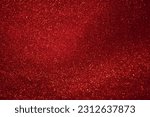 Small photo of Countless vortex of gold particles in red liquid. Golden glittering sparkling particles in red fluid. Magical red galaxy with gold dust glistering.