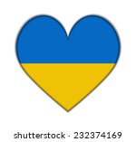 ukraine heart flag vector... | Shutterstock .eps vector #232374169