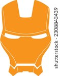 iron man logo design with vector