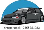 
honda car vector illustration for conceptual design
