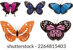 Colorful Butterflies  Clipart...