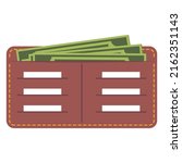leather wallet with money... | Shutterstock .eps vector #2162351143