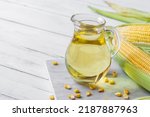 Corn Oil In Glass Bowl With...