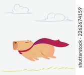 Hero Capybara Flying  Capybara...