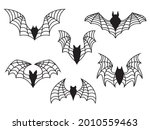 set of flock of bats.... | Shutterstock .eps vector #2010559463