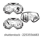 set of masks for snowboarding...