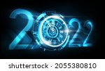 happy new year 2022 celebration ... | Shutterstock .eps vector #2055380810