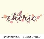 decorative cherien slogan with... | Shutterstock .eps vector #1885507060