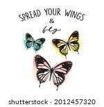 spread your wings and fly... | Shutterstock .eps vector #2012457320