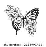 Butterfly With Flower Wings ...