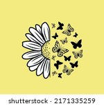 decorative cute daisy... | Shutterstock .eps vector #2171335259