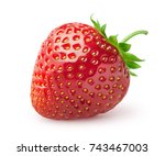 Isolated Strawberry. Single...