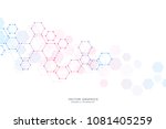 molecular structure background. ... | Shutterstock .eps vector #1081405259