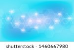 abstract chemistry pattern on... | Shutterstock . vector #1460667980