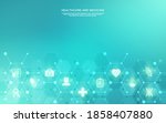 medical background and... | Shutterstock .eps vector #1858407880