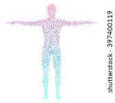 structure molecule of man.... | Shutterstock .eps vector #397400119