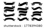 ribbon doodle set. black... | Shutterstock .eps vector #1778394380