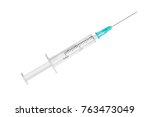 Empty syringe closeup isolated...