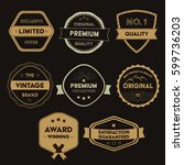 premium badge designs | Shutterstock .eps vector #599736203