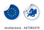 europe sticker with flag and...