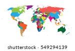 blank colorful political world... | Shutterstock .eps vector #549294139