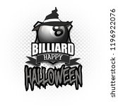 halloween pattern.billiard logo ... | Shutterstock .eps vector #1196922076