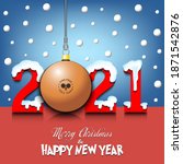 merry christmas and happy new... | Shutterstock .eps vector #1871542876