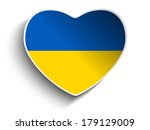 vector   ukraine flag heart... | Shutterstock .eps vector #179129009