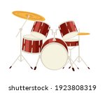 Red Color Drums Set...