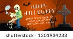 happy halloween horizontal... | Shutterstock .eps vector #1201934233