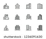 buildings line icon set. office ... | Shutterstock .eps vector #1236091630