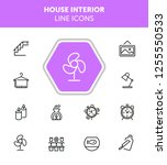 house interior line icons. set... | Shutterstock .eps vector #1255550533