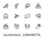 travelling line icon set. set... | Shutterstock .eps vector #1286486776
