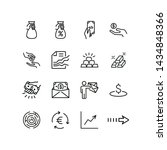 receivables line icons. set of... | Shutterstock .eps vector #1434848366
