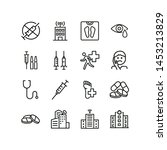medical issues line icon set.... | Shutterstock .eps vector #1453213829